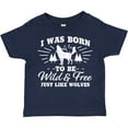 thumbnail image 3 of Inktastic I Was Born to Be Wild and Free with Wolf and Mountains Boys or Girls Toddler T-Shirt, 3 of 5