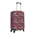 thumbnail image 3 of Daiia Apricot color Skull flower Luggage Cover, Thickened Washable Travel Luggage Covers, Elastic Unique Baggage Covers for 18-20 inch Luggage-Small, 3 of 9
