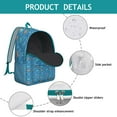 thumbnail image 4 of Nautical Summer Backpack with Ocean Creatures & Tropical Fish Print, Waterproof Lightweight Daypack for Students, Beach Lovers, and Everyday Use, 4 of 5
