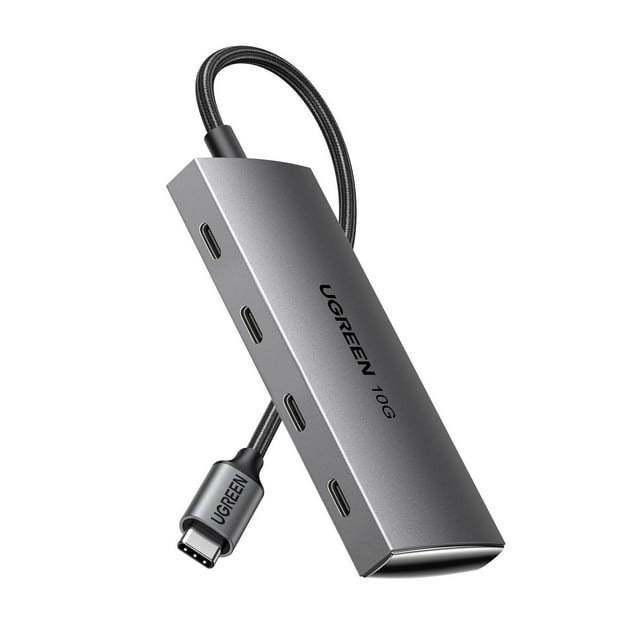 Hub USB C UGREEN 3.2 Gris con 10Gbps y 4 Puertos Compatible con MacOS, iOS, Windows y Android multicolor