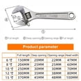 thumbnail image 5 of Adjustable Wrench 6Inch 8Inch 10Inch 12Inch 15Inch Open Monkey Wrench Multifunction Spanner Universal Pipe Repair Tools (12 Inch), 5 of 6