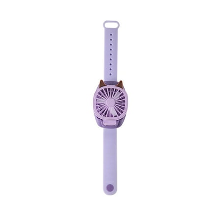 

Electric Portable Mini Watch Fan USB Charging Air Cooling Fan Removable Desktop Fan With Colorful Lights 3 Speeds for Kids