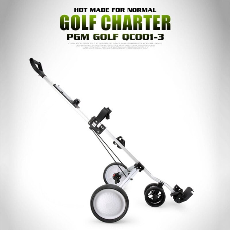 Buy Folding Golf Bag Trolley Outdoor Sports Golf Push Pull Cart Golf Pitch Tool Supplies Travel