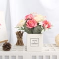 thumbnail image 3 of Coofit Potted Flower Artificial Hibiscus Rose Fake Potted Plant Table Ornament for Home, 3 of 7