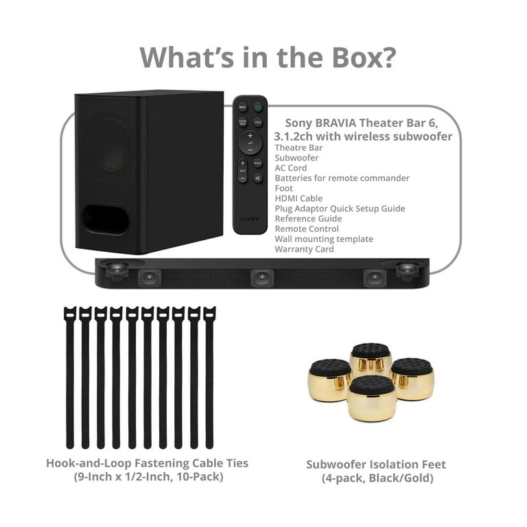 Sony BRAVIA Theater Bar 6 with 3.1.2 Amplifier Channels and