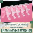thumbnail image 3 of 20 Pieces 2 Inch Valance Clips Clear Mini Blind Clips Hidden Window Valance Clips for Wood or Faux Wood Horizontal Blinds Valance, 3 of 5