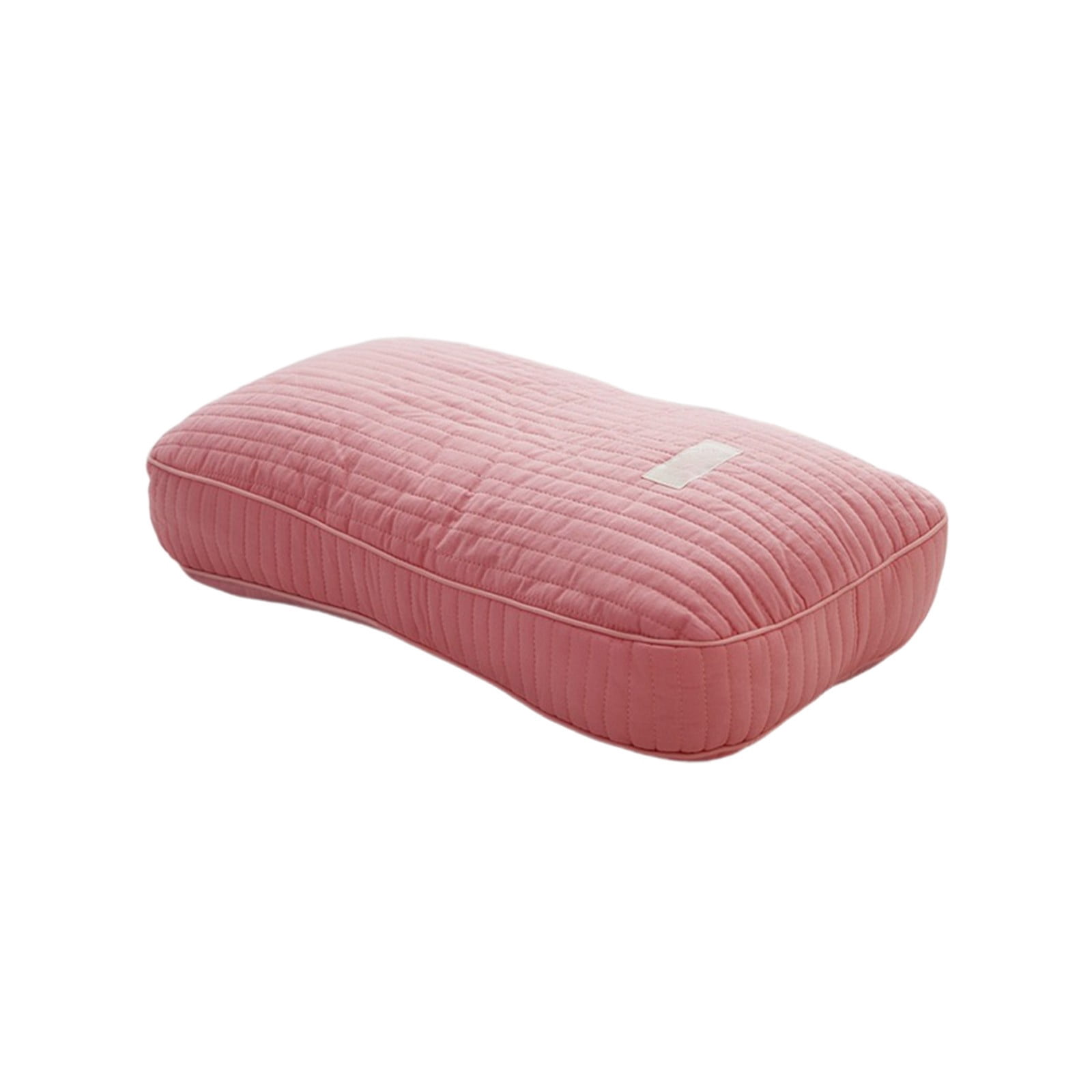 Alaparte Buckwheat Neck Pillow, Cottons Fabric Buckwheat Hulls Pillows For Sleeping, Cervical Neck Support, Cooling Lumbar Support Cushion For Pain Relief Pink 19*10In