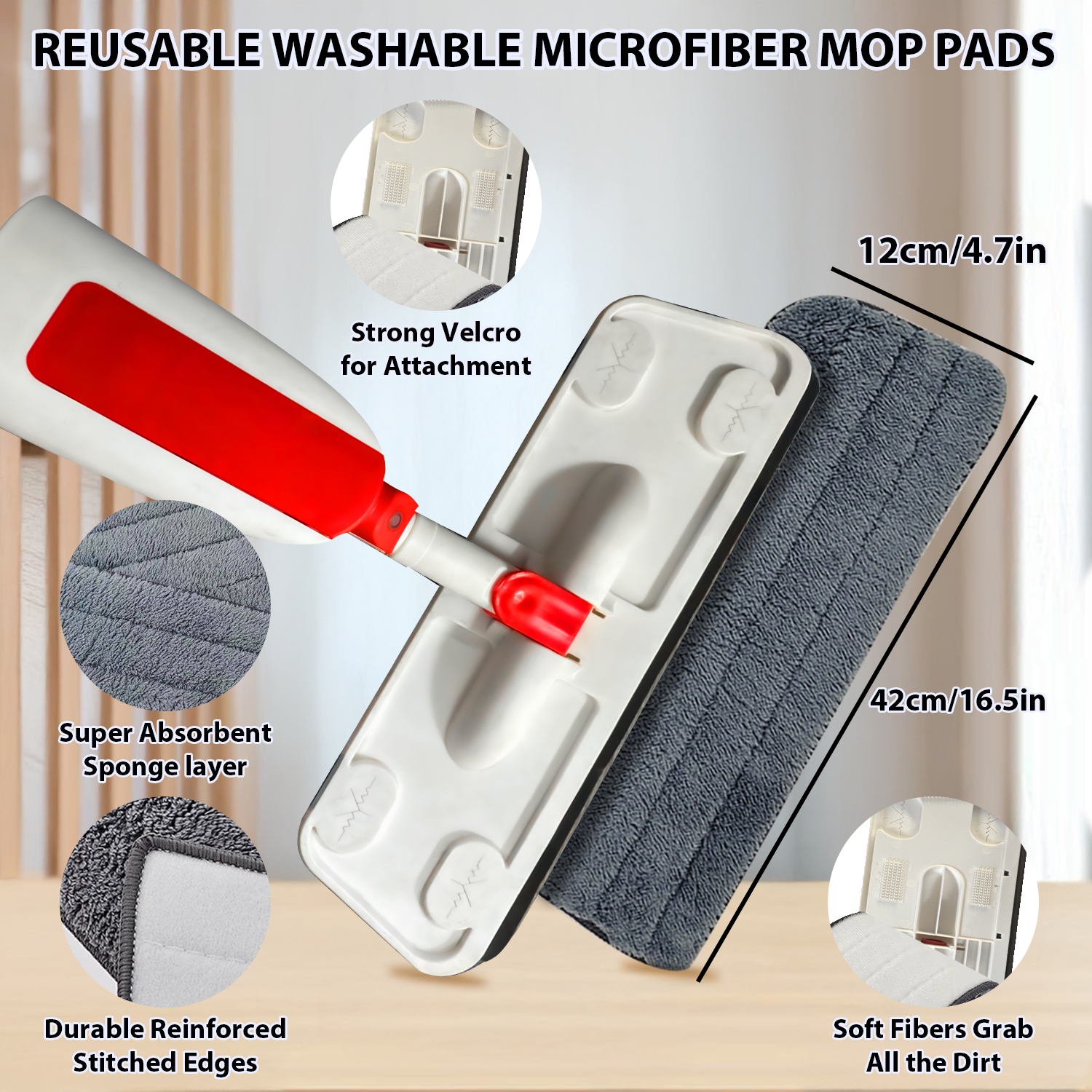 Fuvuan Spray Mop with 350ML Refillable Tank photo 2