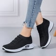 thumbnail image 7 of nsendm Female Fashion Sneakers Adult Sneaker Women Shoes Size 13 Casual Shoes Lace Fashion Shoes Ladies Up Women's Womens Walking Sneaker Black 6.5, 7 of 7