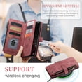 thumbnail image 4 of Para Samsung Galaxy A15 5G Funda tipo billetera con Tarjetero Soporte de Pie Bolsillo Magnético con Cremallera Correa de Cordón, Funda Tipo Billetera de Cuero con Tapa, 4 of 6