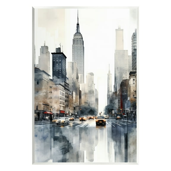 Stupell Industries New York Urban City Travel & Places Painting Unframed Art Print Wall Art, 10 x 15