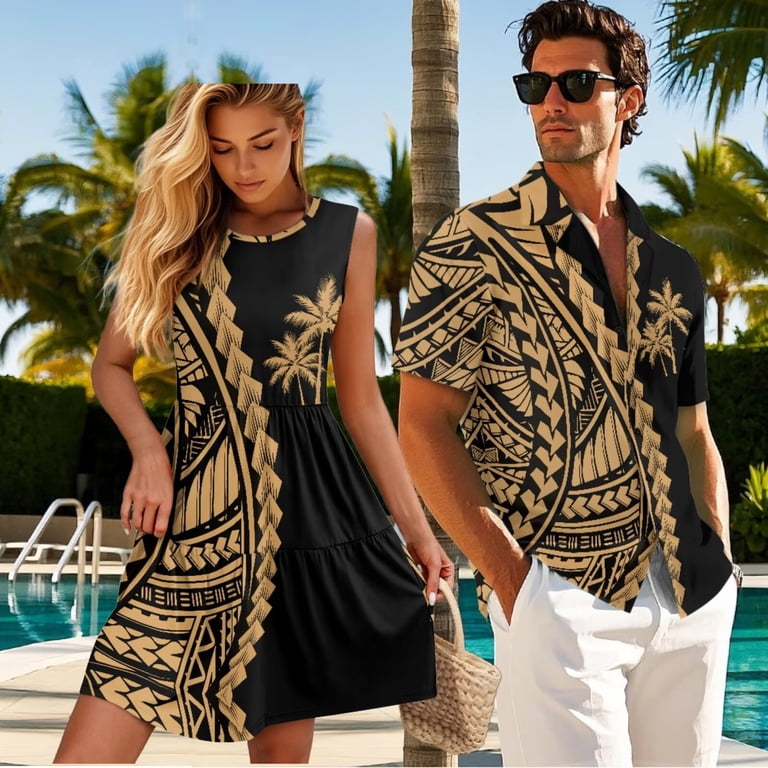 polynesian dress shirts Amazon.com: ENLACHIC Men Polynesian Tribal Print Long Sleeve Casual Button Down Beach Hawaiian Shirts Dress Shirts,American Samoa Polynesian,S : Clothing, Shoes & Jewelry