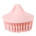 thumbnail image 2 of Cepillo de silicona suave para el cuero cabelludo, cepillo para champú, peine masajeador para limpieza del cuero cabelludo, color rosa claro, 2 of 14