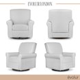 thumbnail image 4 of Evolur London Upholstered 360 Swivel l Glider I Rocker I Nursery Glider I Durable Soft Fabric in Gray Finish, 4 of 24