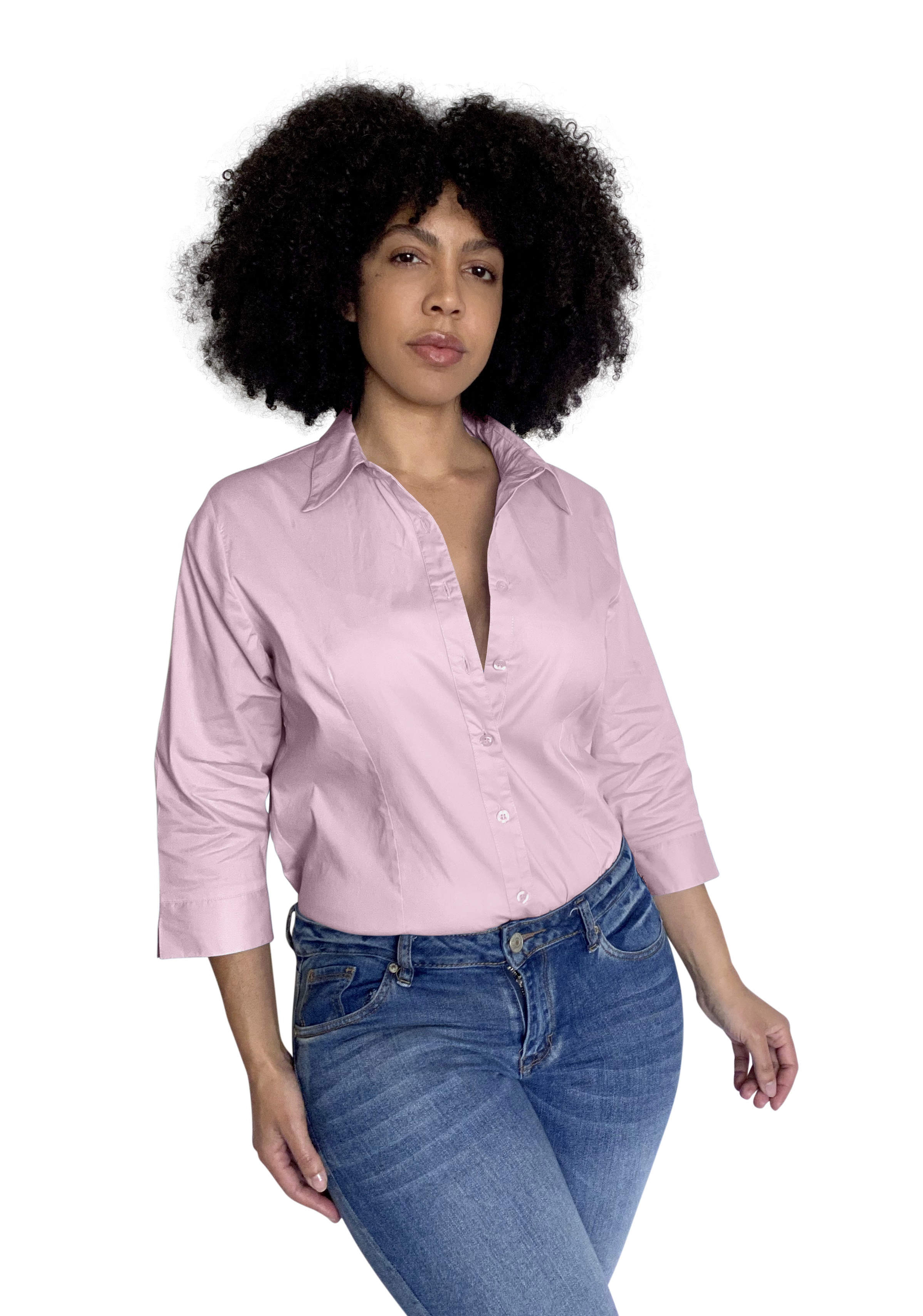 Women's plus size button front blouses Clearance