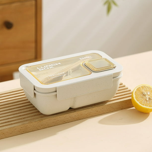 Fiambrera Bento Portátil con Aislamiento de 850 Ml con Compartimentos Herméticos y Juego de Cubiertos | Sin Bpa, Apta para Microondas y Lavavajillas, Ideal para Estudiantes de Oficina.