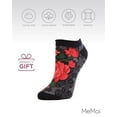 thumbnail image 6 of MeMoi Love and Lace Low-Cut Floral Socks - Womens - Female, One Size, Black, 6 of 7