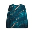 thumbnail image 3 of Uootdi Womens Tops V Neck Vintage Long Sleeve T Shirts for Women Gift Floral Printed Striped Tunic Tops Fall Casual Loose, 3 of 4