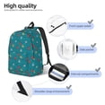 thumbnail image 3 of Yiaed Funny Cat Blue Print Print Laptop Backpack Travel Canvas Backpack Vintage Aesthetic Backpack for School Knapsack Backpack Backpack for School-Medium, 3 of 5