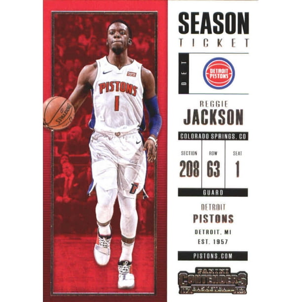 wallpapers Reggie Jackson Shoes 2017 18 panini contenders season ticket 33 reggie jackson detroit pistons basketball card