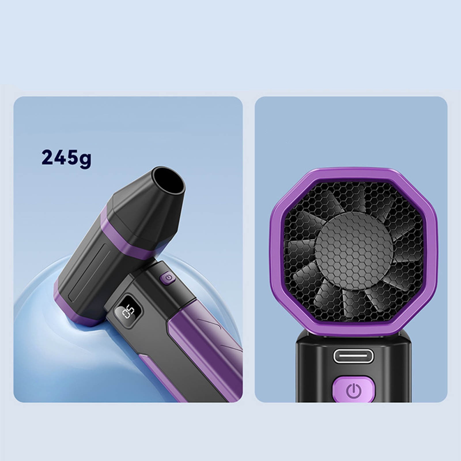 RBCKVXZ Handheld Turbo Violent Fan, Powerful Electric Air Duster Blower, Portable High Speed Jet Fan for Car, PC Keyboard & Home Cleaning
