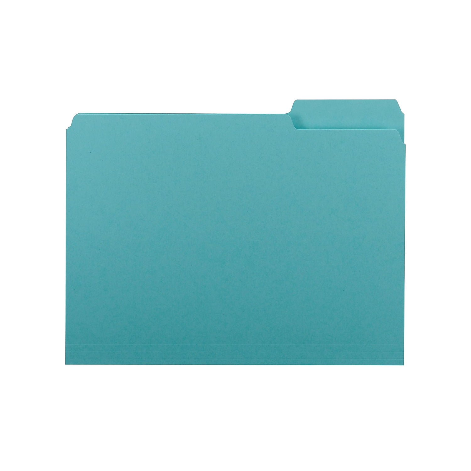 Smead Interior File Folders 1/3-Cut Tabs Letter Aqua 100/Box 10235