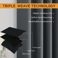 thumbnail image 5 of Chyhomenyc Grey Blackout Curtains 63 Inches Long, Thermal Insulated Energy Saving Solid Soft Privacy Rod Pocket Window Curtains for Living Room Bedroom, Each 40Wx63L Inch, 2 Panels, 5 of 8