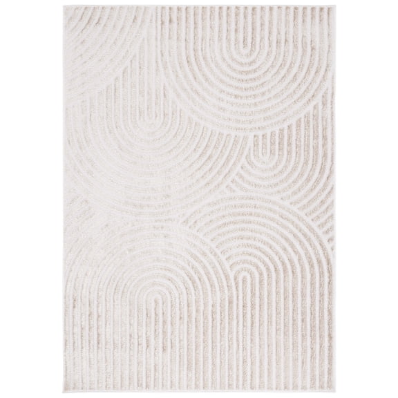 SAFAVIEH Maya Musa Geometric Area Rug, Taupe/Ivory, 8' x 10'
