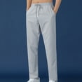 thumbnail image 2 of Stamzod Mens Sweatpants Clearance Casual Drawstring Waist Straight Open Bottom Lounge Trousers Lightweight Breathable Plus Size Beach Yoga Pants for Men, 2 of 5