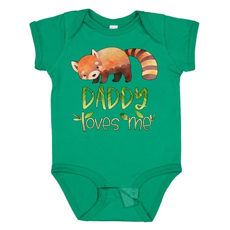 

Inktastic Daddy Loves Me Cute Red Panda Gift Baby Boy or Baby Girl Bodysuit