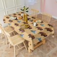 thumbnail image 3 of Yellow Buffalo Mountain Pattern Rectangle Tablecloth 60"x102",Waterproof Polyester Rectangle Table Cloth, Wipeable Spillproof Polyester Tablecloth for Dining, Camping, Indoor and Outdoor, 3 of 6