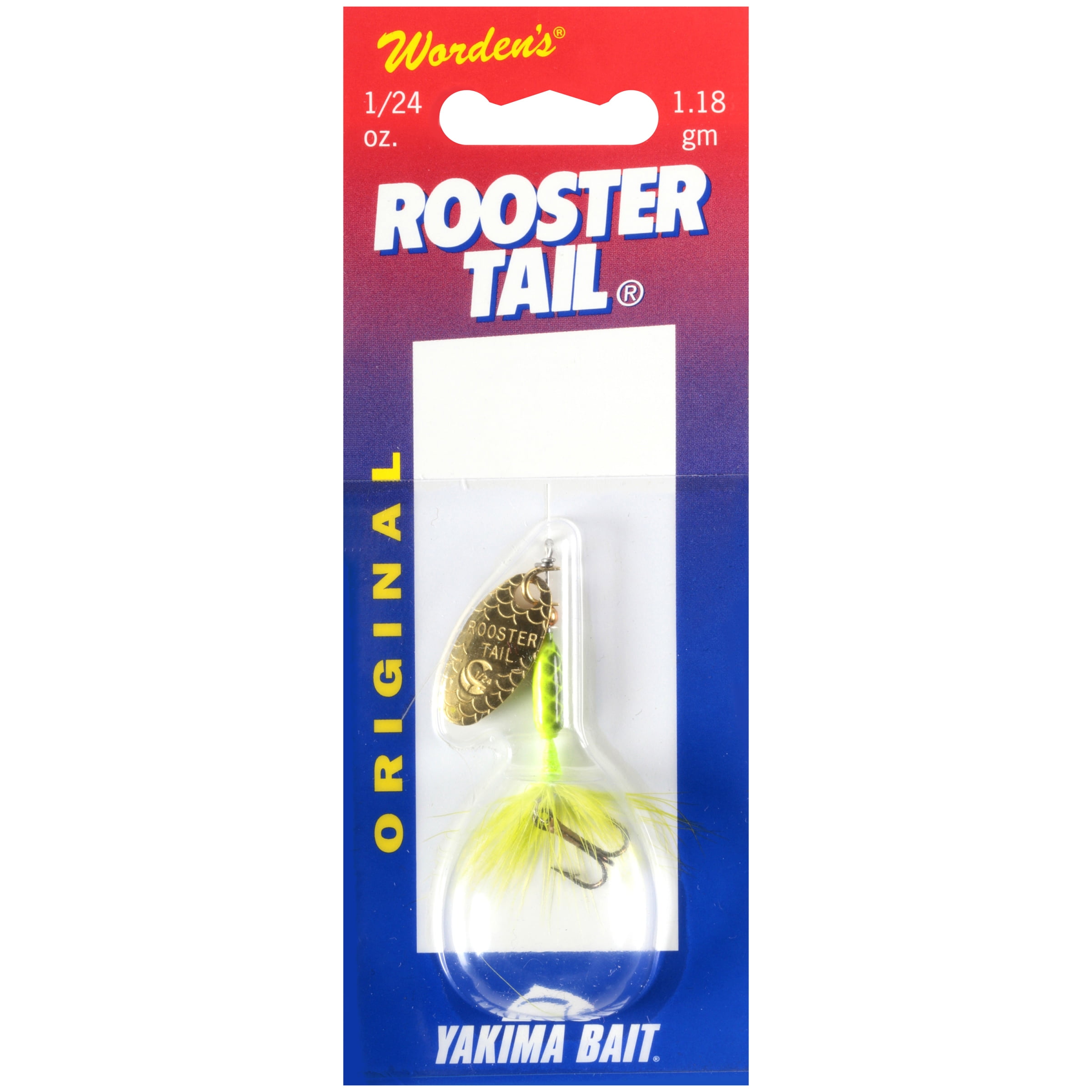 Worden's Sonic Rooster Tail Lure - 1/16 oz. - Chartreuse Mylar - Yahoo  Shopping