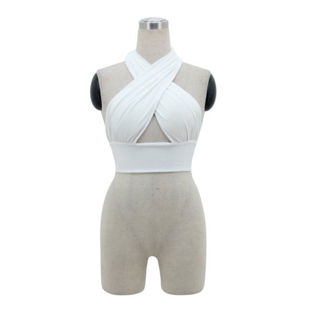 Halter Neck Corset - Women Summer Halter Neck Tank Tube Top Bustier Bra Corset Clubwear Vest
