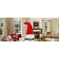 thumbnail image 2 of Youmumeub 6FT Artificial Christmas Tree, Whimsical Santa's Hat Shape Pre-lit Xmas Tree with 300 LED Lights, 1050 Tips, PET Needles & Metal Stand, Red and White Indoor Decor, 2 of 21