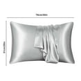 thumbnail image 3 of HomeDm Satin Silk Pillowcase for Hair and Skin Health, Natural Silk Pillow Cover with Hidden Zipper Both Side Silk 1 pcs Queen 20"x 30", 3 of 9