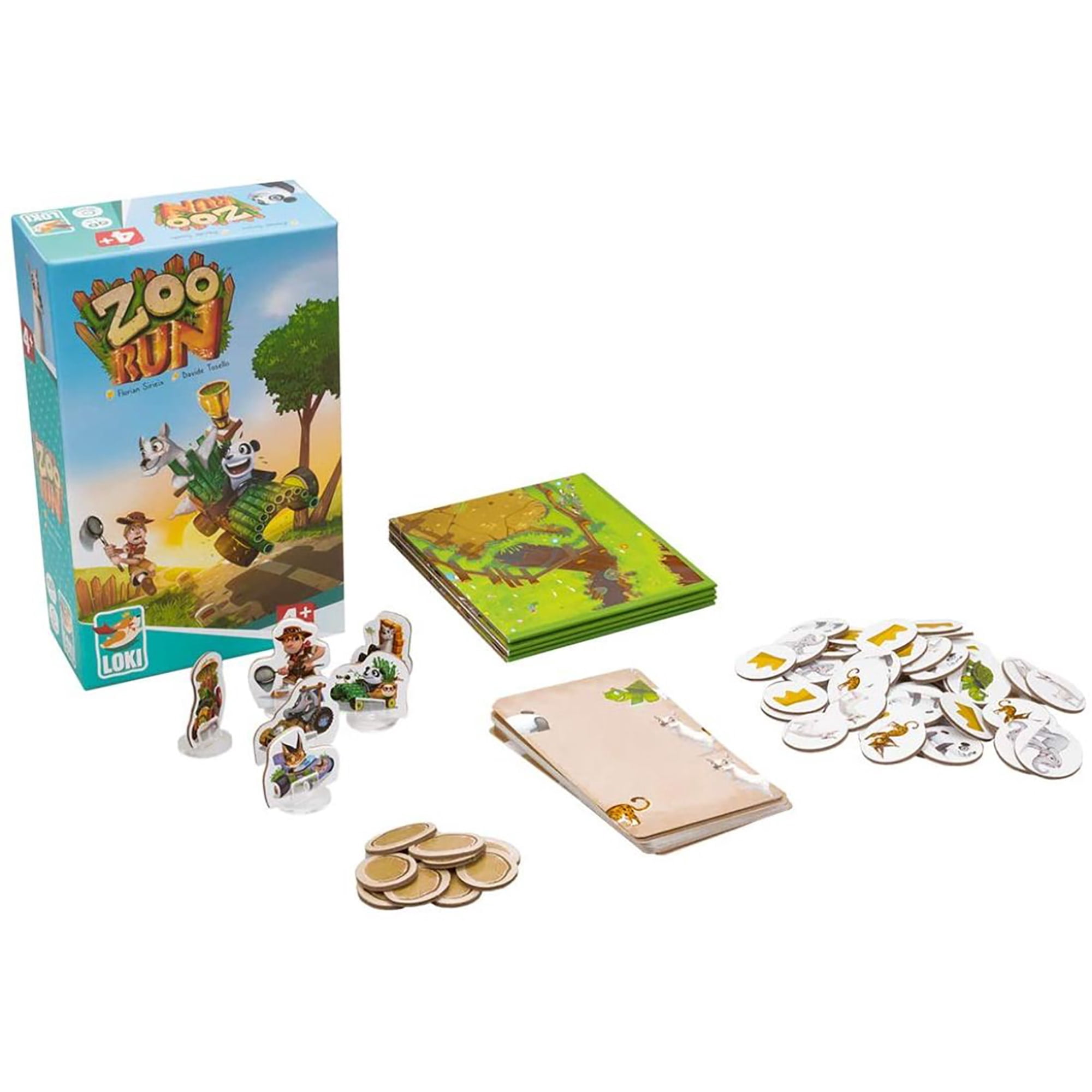 Zoo Run - LOKI Childrens Card Placement Game, Ages 4+, 1-5 Players, 10 Min