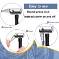 thumbnail image 3 of 2PCs Air Inflator Hose Adapter Convert Twist On Connection to Lock On Connection Locking Air Chuck with Air Hose and Standard Tire Valve Fine Thread, 3 of 5
