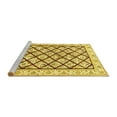 thumbnail image 2 of Ahgly Company Machine Washable Indoor Square Persian Yellow Traditional Area Rugs, 5' Square, 2 of 4