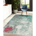 thumbnail image 4 of Modern Decorative Rug, Abstract and Grunge Composition of Splash Look Shaped Weathered Forms, Quality Carpet for Bedroom Dorm and Living Room, 6 Sizes, Sea Green, by Ambesonne, 4 of 4