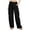 Black, variant on Pants for Women Solid Color Cotton-Linen Blend Work Pant with Drawstring Waist and Pockets Lightweight and Comfortable for Home Relaxation