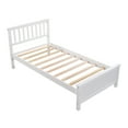 thumbnail image 5 of Solid Wood Twin Size Bed Wood Platform Bed with Headboard, Footboard and Wood Slat Support No Box Spring Needed, 5 of 7