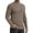 Coffee, variant on Turtleneck Ribbed Long Sleeve Shirts for Mens Undershirts Knit Thermal Fitted Basic Tops