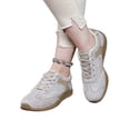 thumbnail image 2 of EKVAHL Women's Retro Orthopedic Sneakers, Lace‑Up Faux Suede Tennis Shoes, Streetwear Daily Commute Hangout Walking Shoes Beige, 2 of 5