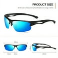 thumbnail image 4 of Joopin Sport Sunglasses UV400 Protection Wrap Around Sun Glasses Shades for Men Women(Mirrored Blue), 4 of 7