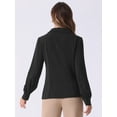 thumbnail image 4 of DARING DIVA Women's Button Down Shirt Vintage Collared Work Blouse XL Black, 4 of 6