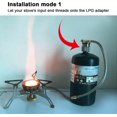 thumbnail image 4 of 2 Pcs Adaptateur de Réchaud de Camping 1 Lb Propane Entrée Sortie Cylindre Extérieur LPG Adaptateur de Cartouche, 4 of 5