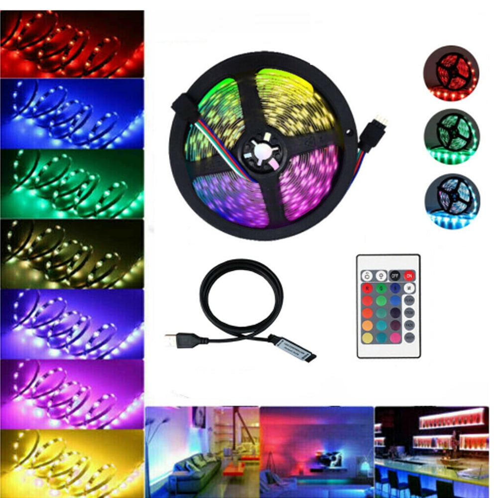 Led Strip Lights 5050 Rgb Color Changing Tape Under Kitchen