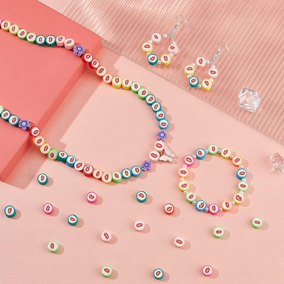 1set Handmade Polymer Clay Beads Strands for Jewelry Crafts Supplies Column with Lip Mixed color 10x4~7mm Hole: 1.4mm about 40~42pcs/strand 14.96 inch~15.94 inch(38~40.5cm) 3 strands
