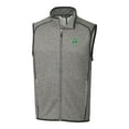 thumbnail image 2 of Men's Cutter & Buck Heather Gray Marshall Thundering Herd Mainsail Sweater-Knit Big & Tall Full-Zip Vest, 2 of 3