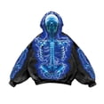 thumbnail image 3 of Unisex Halloween Y2K Vintage Skeleton 3D Print Hoodie Long Sleeve Loose Casual Pullover Hooded Sweatshirt, 3 of 5